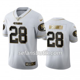 San Francisco 49ers Tröjor Jerick Mckinnon 28 Nike Vit Golden Edition - Herr